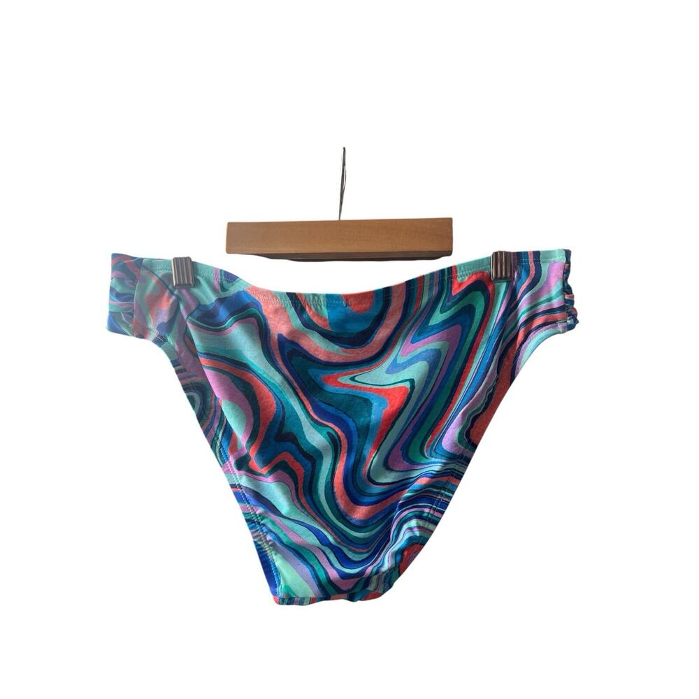 La Blanca Women’s 12 Multicolor Crystal Cove Side Shirred Hipster Bikini Swim - Picture 3 of 6
